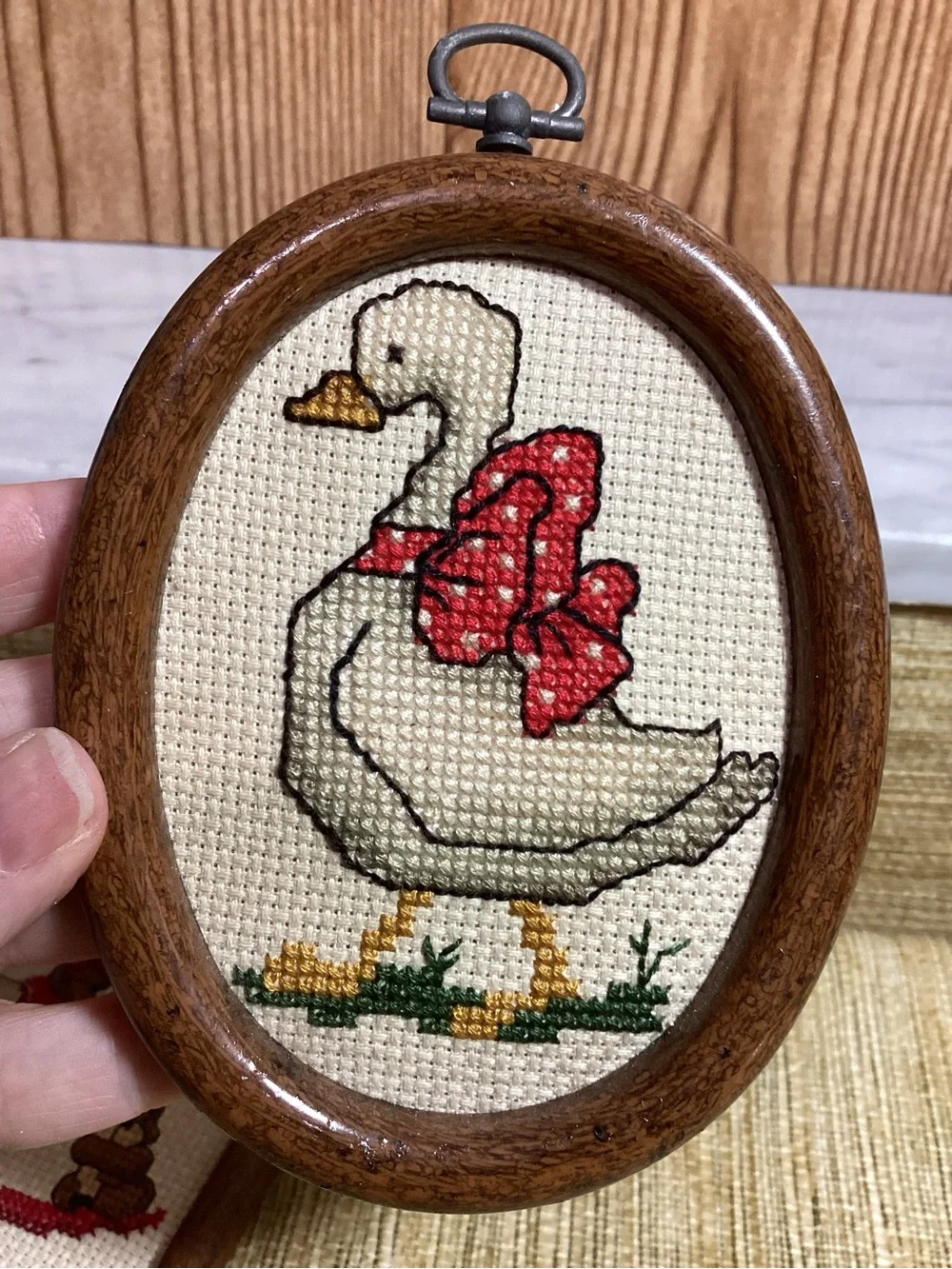 Vintage Christmas Needlepoint Ornaments set of 3